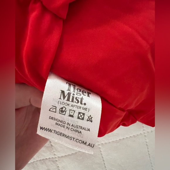 Tiger Mist Stretchy Red Mini Dress - Picture 3 of 3